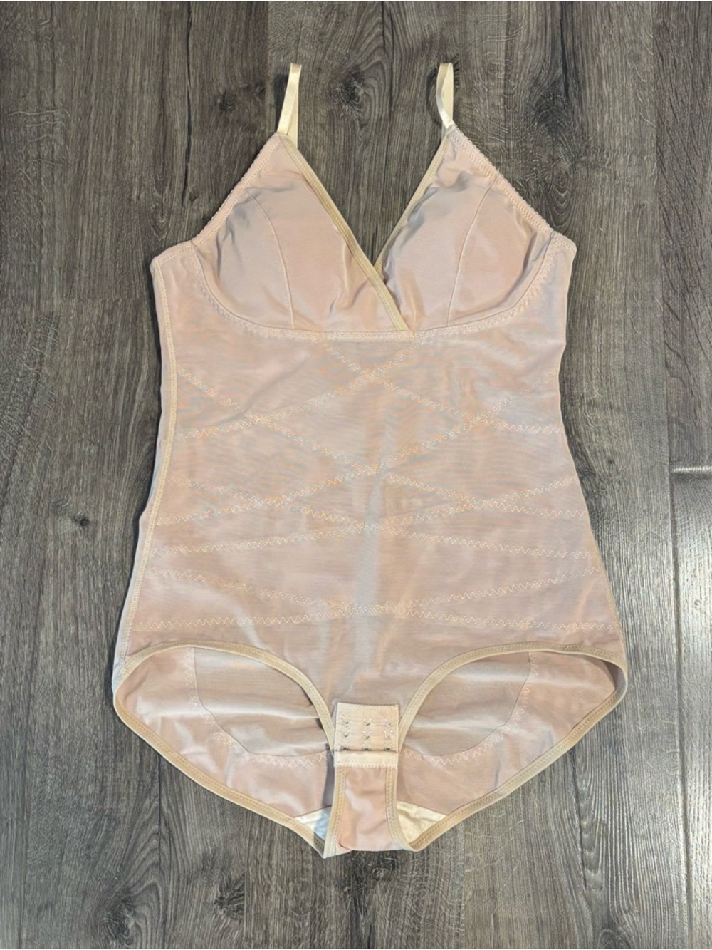 Avidlove Nude Shapewear Bodysuit Tummy Shaper Control w/ Snap Crotch size XXXL